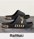 Men's slippers for outdoor wear, summer home, thick soled shower, anti slip sports, cool slippers for cooldown