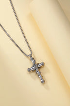 2024 New Luxurious Spoon Necklace Retro Snake Around Cross Stainless Steel Hollow Pendant Fashion Jewelry for Woman Man