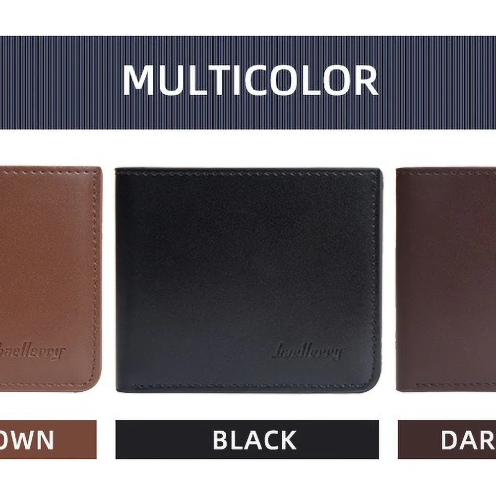 Men's PU Wallet, High - Quality Leather - Like, 6 Magnetic Slots + 1 Banknote Slot, Zipper Coin Pocket, ID Card Window