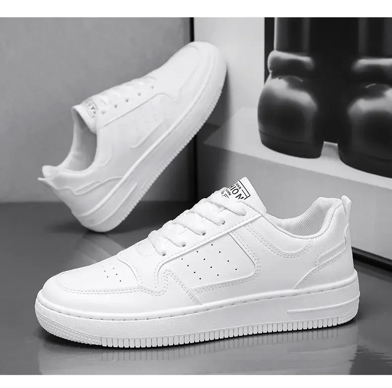 Men's Shoes Explosion Thick Soled Leather Small White Shoes Men's Trendy Shoes with Fashion Board Shoes Street Casual Shoes