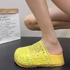 Flats Women Slippers Casual Platform Shoes Fashion Cozy Walking Shoes Woman Sandals 2025 Trend Brand Slingback Female Zapatillas