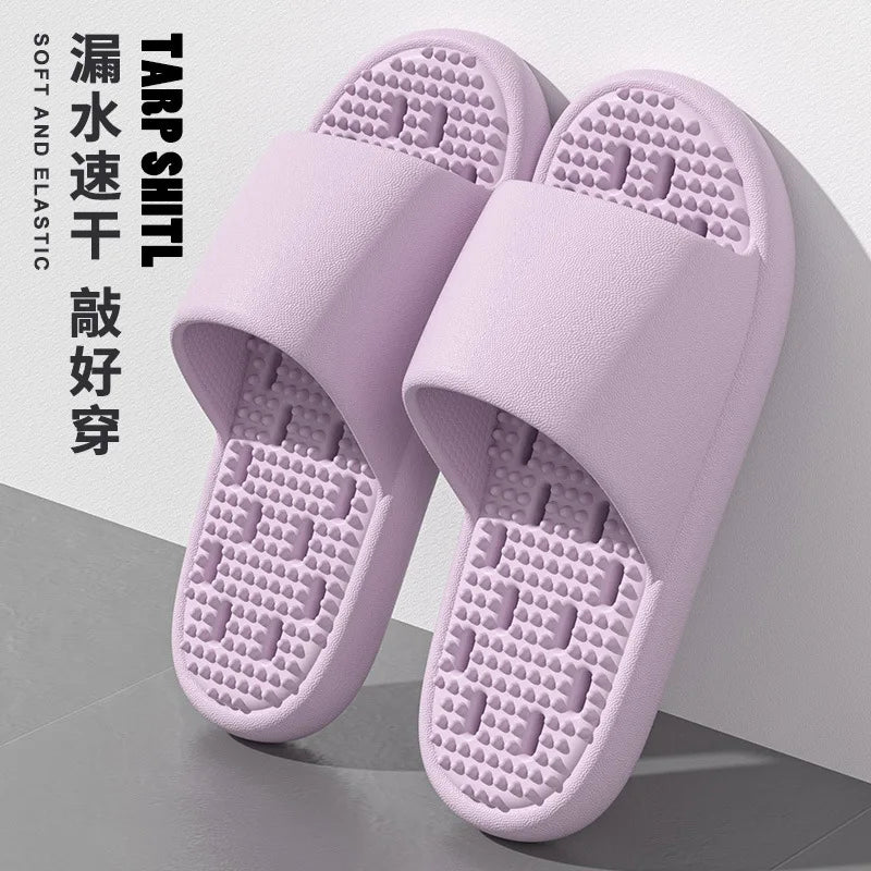 Bathroom slippers for women: Quick-drying, anti-slip, hollowed-out, comfortable to step on, massage for couples, for men