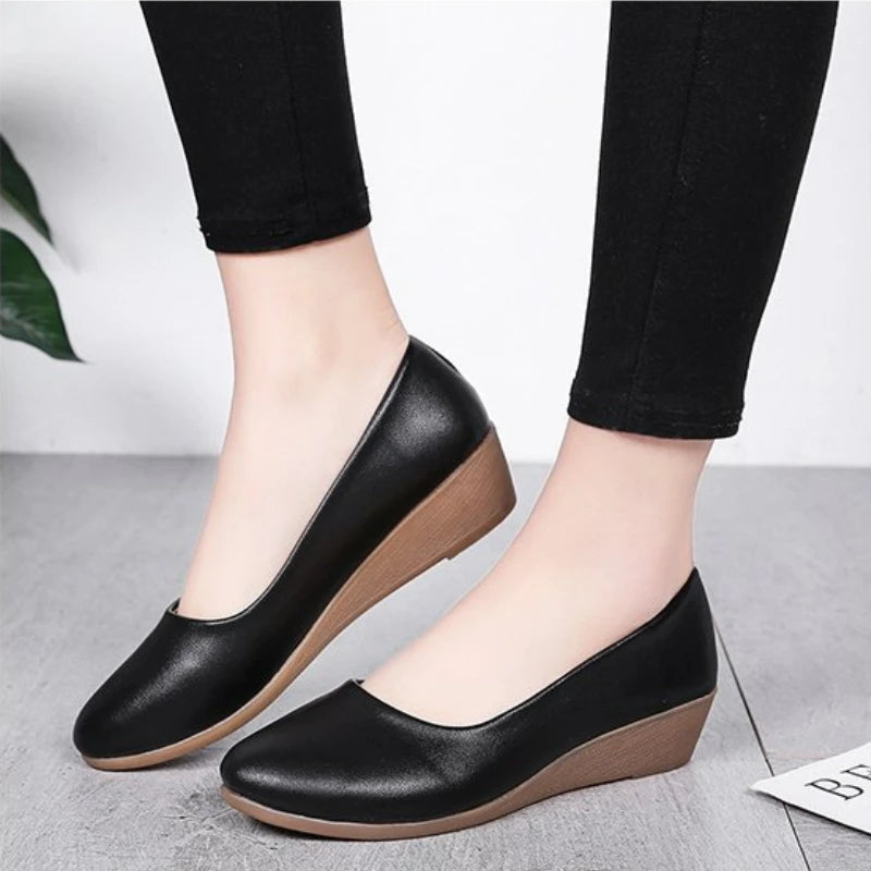 spring autumn Woman Flats High Quality Fashion Women Shoes Round Toe non Slip shoes Rubber Ballet Plus Size Cozy footwear ﻿
