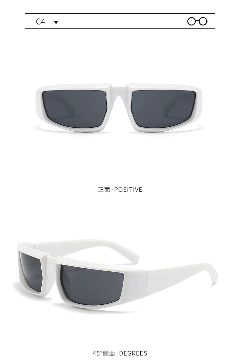 Future Science Technology Sense Sunglasses Men Women Concave Shape Sun Glasses Cool Punk Style Pair Summer Sports T206