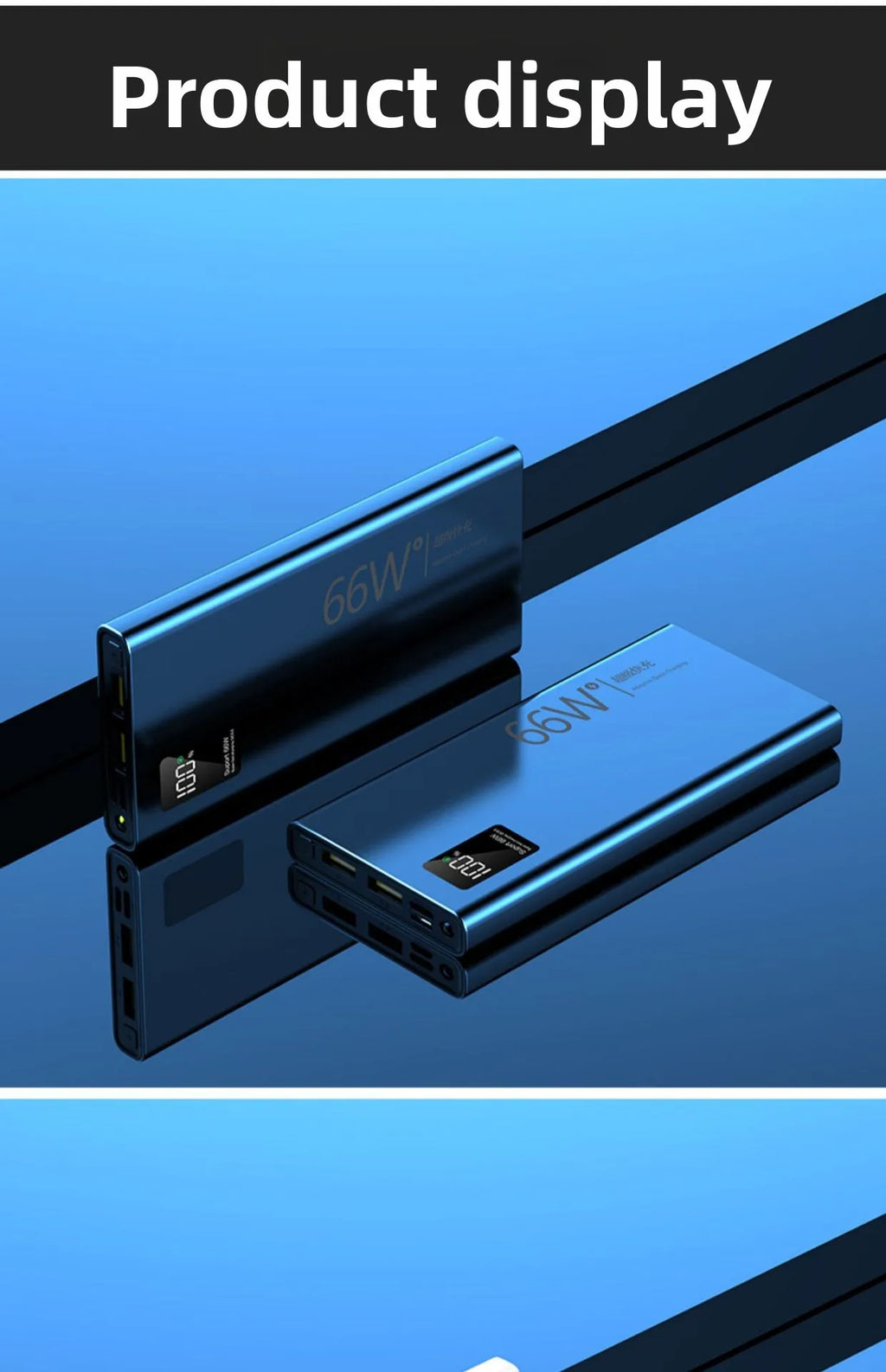 FERISING 20000mAh 66W Super Fast Charging Power Bank  High Capacity Bidirectional Fast Charging Portable