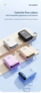 120W Fast Charging Power Bank 20000mAh Large Capacity Portable External Battery Comes with 2 Lines for IPhone Xiaomi Huawei New