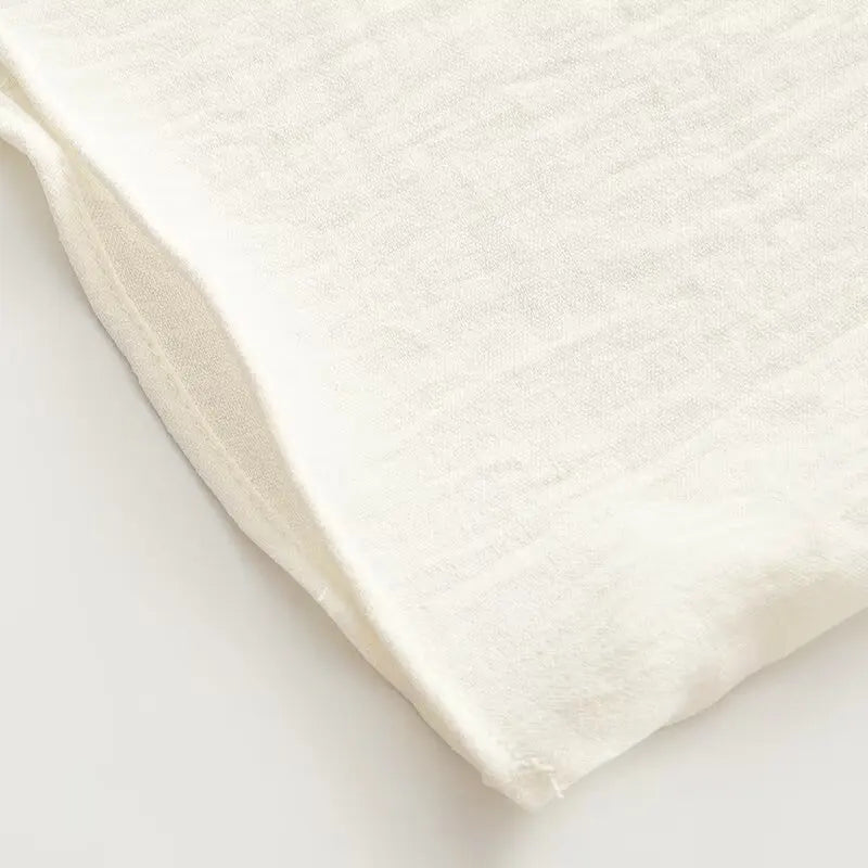 Women's Embroidery Crochet Hollow Shirts High Waist Skirt Suit Suit Mesh O-neck Full Sleeve Blouse Solid Color Skirt Set