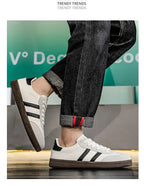 Men's Shoes 2025 Trend Casual Sneakers Comfortable Lace-up Flats Tennis Shoes Breathable Comfortable Walking Joggingshoes
