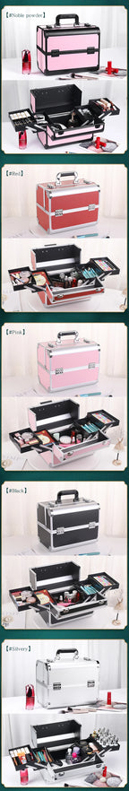 Cosmetics Box Portable Professional Cosmetic Bag Suitcases Large Capacity Women Travel Makeup Bags
