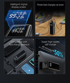 160W Power Bank 30000mah TFT Digital Display PD100W PD QC SCP PD80W+PD80W Laptop Phone Earphone Portable Two Way Fast Charging