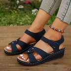 New Women Fashion Wedge Sandals Summer Woman Casual Platform Walking Sandalias Mujer Comfortable Non Slip Beach Shoes Female