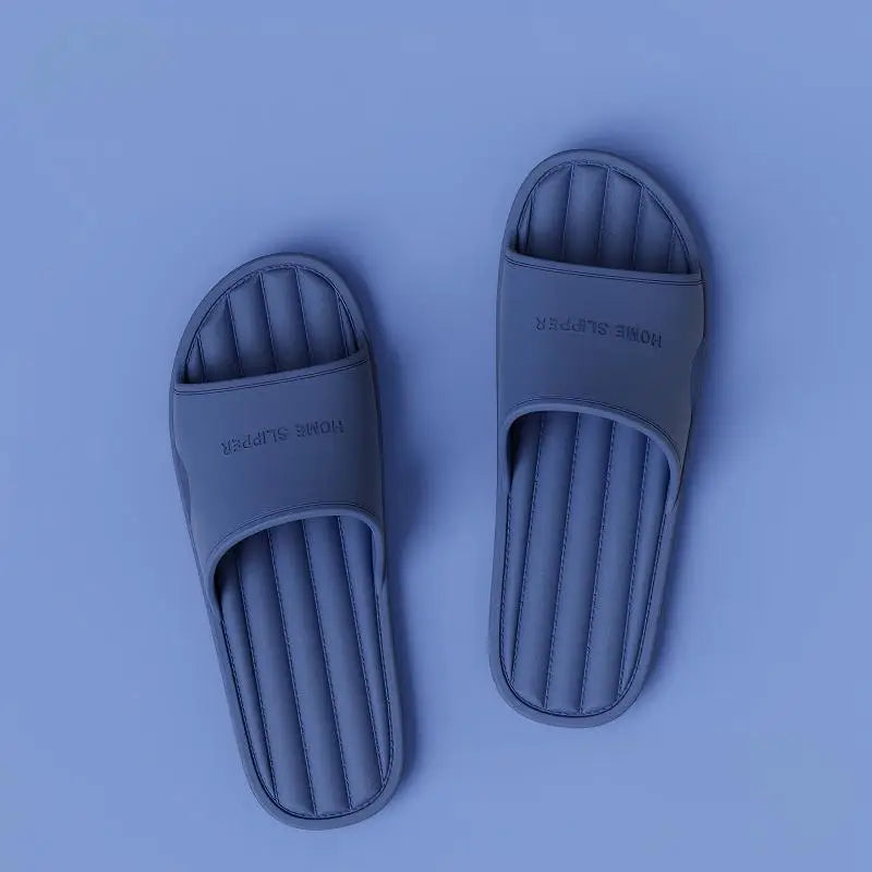 Men's Slippers Men's Summer Home Indoor Bath Non-Slip Home Bathroom Soft Bottom Home Couple Slippers Men's