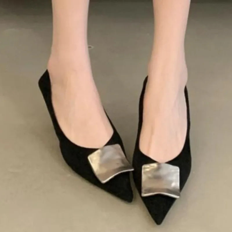 Women's High Heels, Fashionable Pointed Toe Design, Simple and Versatile Style, Suitable for Spring Commuting Wear, Sandals