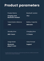 Wireless Earphones 5.3 Neckband Headphones Gaming LED Display Stereo Sports Headset Halter Waterproof Magnetic Earbuds