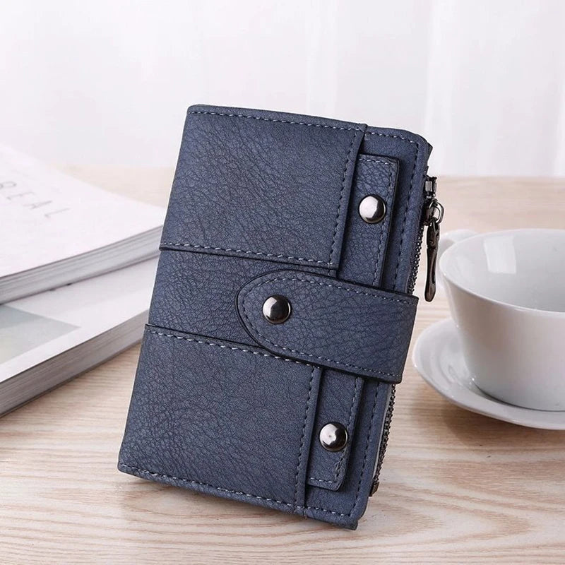 Women's Wallets Luxury Designer Card Holder Purses for Women Short Money Bags with Zip Coin Pocket Ladies Gift