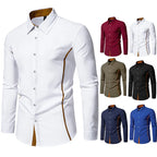 Man Shirts Men Long Sleeve Henry Collar Mens Dress Shirts Casual Male Clothes Chemise Hemd Homme Shirt B51