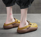 Women's Flats Loafers Platform Casual Slip-On Sandals Retro and Stylish Hollow Low Top Shoes Fashion Non-Slip Beach Sneakers