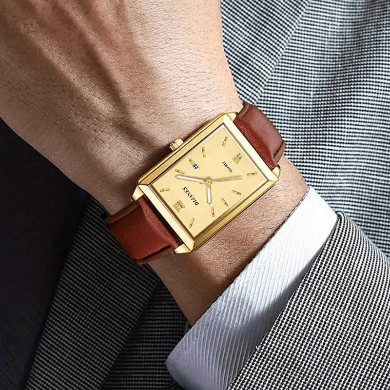 2pcs/Sets Couple Watches Casual Business Watches Analog PU Leather Quartz Wristwatch Ideal for Gifts To Men Watch & Women Watch