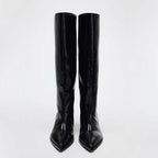 High Heels Women's High Boots Sexy Pointed Toe Fashion Shoes 2025 Winter Walking Chelsea Boots New Trend Gothic Long Mujer Botas