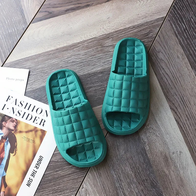Home Bathroom Slippers Women Fashion Soft Sole EVA Indoor Slides Woman Sandals 2023 Summer Non-slip Woman Man Slippers