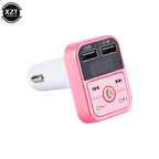 Handsfree Car Kit Wireless Bluetooth-compatible 5.0 FM Transmitter LCD MP3 Player Car Accessories Dual USB Charger FM Modulator