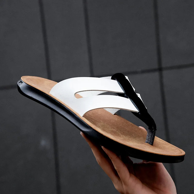 Men's High Quality Sandals Summer Men Shoes Breathable Walking Beach Slippers Outdoor Sandals Casual Fashion Male Filp Flops