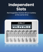 8 Slots 1.5V AA/AAA Rechargeable Battery Charger LCD Display Usb Fast Intelligent Charger for 1.5 Volts Li-lon AA AAA Battery