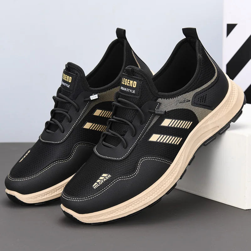 Flat Shoes for Men, Non-Slip Soft Soles, Comfortable Dad Shoes for Middle-Aged and Elderly People, Walking Shoes for Men, Spring and Autum New Casual Shoes