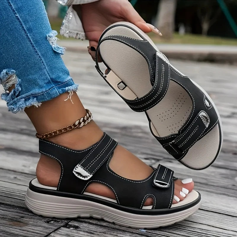 Summer Wedge Sandals for Women 2025 New Fashion Non Slip Beach Shoes Woman Lightweight Casual Platform Plus Size Sandals Women