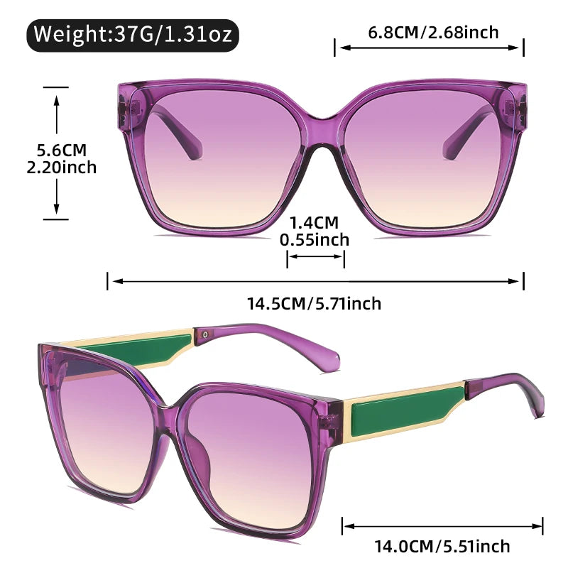 The large-framed high-end metal-leg classic and simple sunglasses are suitable for daily wear and street style decoration