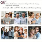 Engraved Photo Wallets for Husband, Dad, Boyfriend, Son - Customized Birthday, Father's Day Gifts for Men Personalized Wallets