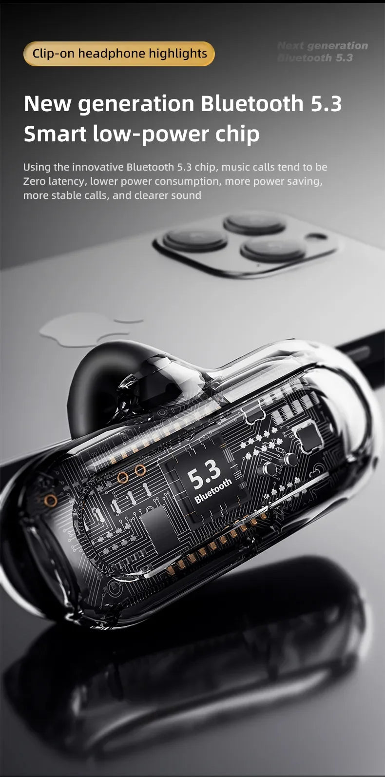 2023 New Wireless Audio Headphones, TWS Microphone, Invisible, Sports, Mini, Stereo, Mono, Ear Hanger, Music, Only One Headset