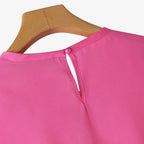 ZANZEA Women Ruffled Stitching Blouse Fashion Holiday O-neck Tops 2024 Summer Short Sleeve Tunics Casual Loose Solid Blusa Femme