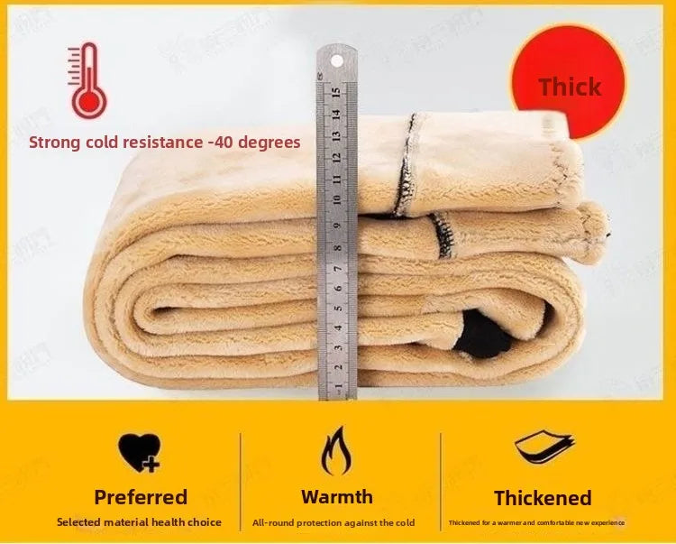 Winter Warmth Essentials Fleece Leggings High Waist Faux Leather Pants Women's Thermal Lined Footed Stirrup Tights Cold Climate