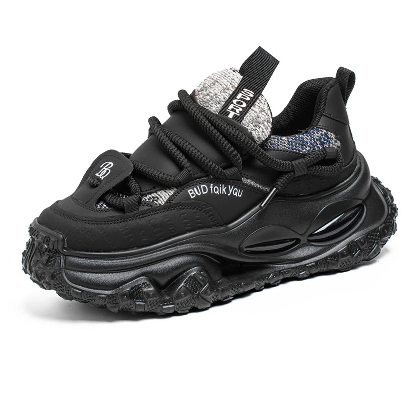 Men's Shoes 2025 Thick Sole Height Increasing New Breathable Trend Fashionable and Versatile Casual Sports Comfortable Trend