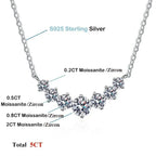 NKHOG Full Moissanite Necklace Pendant For Women 925 Sterling Silver Plated 18k Gold Pass Diamond Test Wedding Gift Fine Jewelry