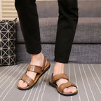 Mens Sandals Summer Outdoor Breathable Casual Sandalias  2025 Non Slip Beach Shoes Formal Office Walking Flats