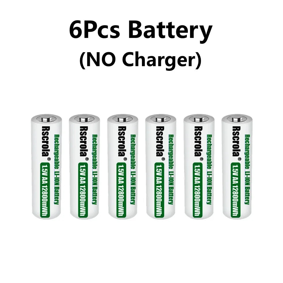 Portable AA Rechargeable Battery Fast Charge 1.5v Li-ion Battery Smart Battery Charge Protection Waterproof Dustproof Shockproof