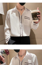 Men Long Sleeve Shirt Casual Fashion Stylish Versatile Top