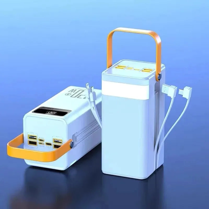 120W Super Fast Power Bank 200000mAh Large Capacity Outdoor Mobile Power Supply Supports 7 Devices to Charge At The Same Time