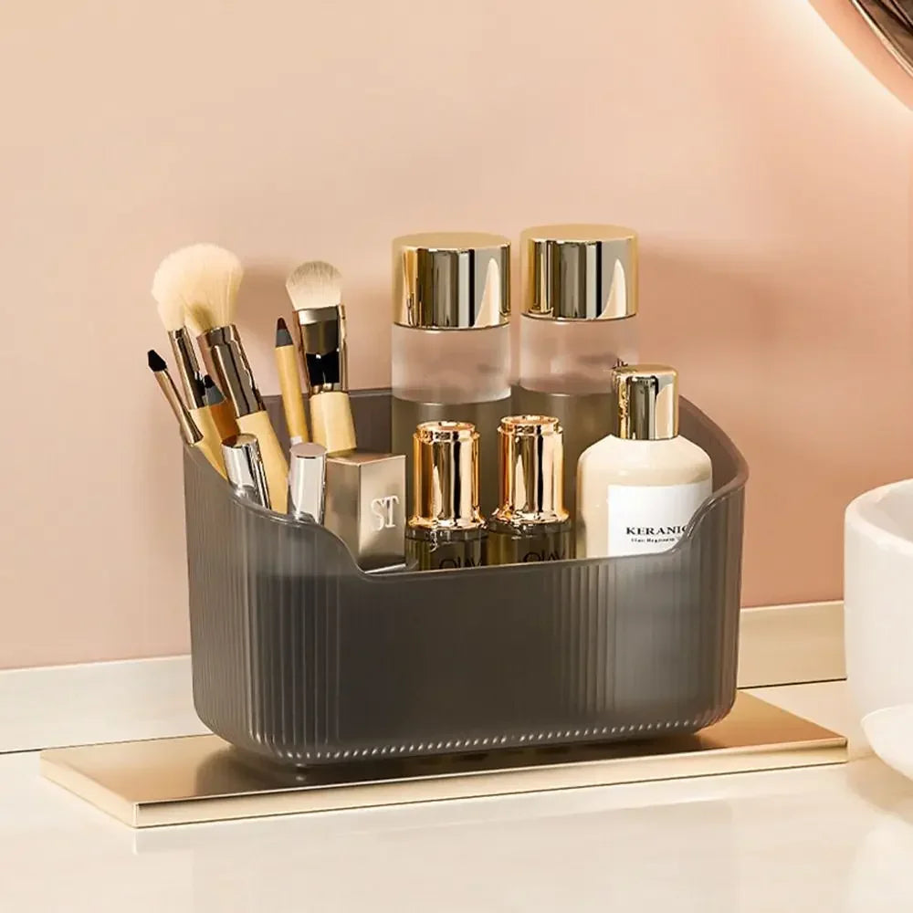 Toilet Desktop Storage Box Container Cosmetics Bathroom Countertop Sorting Box Large Capacity Cosmetic Brush Makeup Organizer