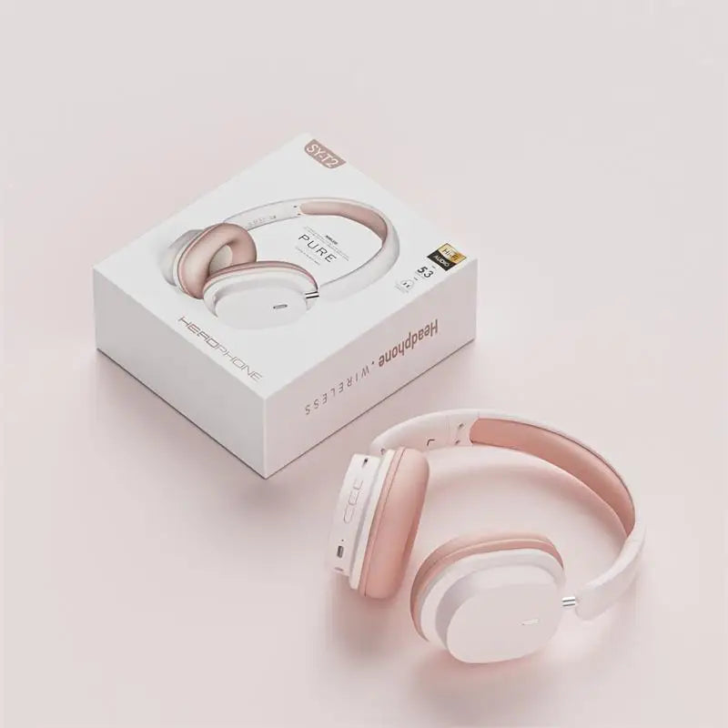 Head Mounted Wireless Earphones Foldable Bluetooth Earphones Built Microphone Earphones Audio Noise Cancelling Earphones