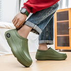 Women's Slippers Are All Season Anti Slip Waterproof Thick Soled Fashionable Simple Rain Boots for Couples Chefs Doctors Nurses