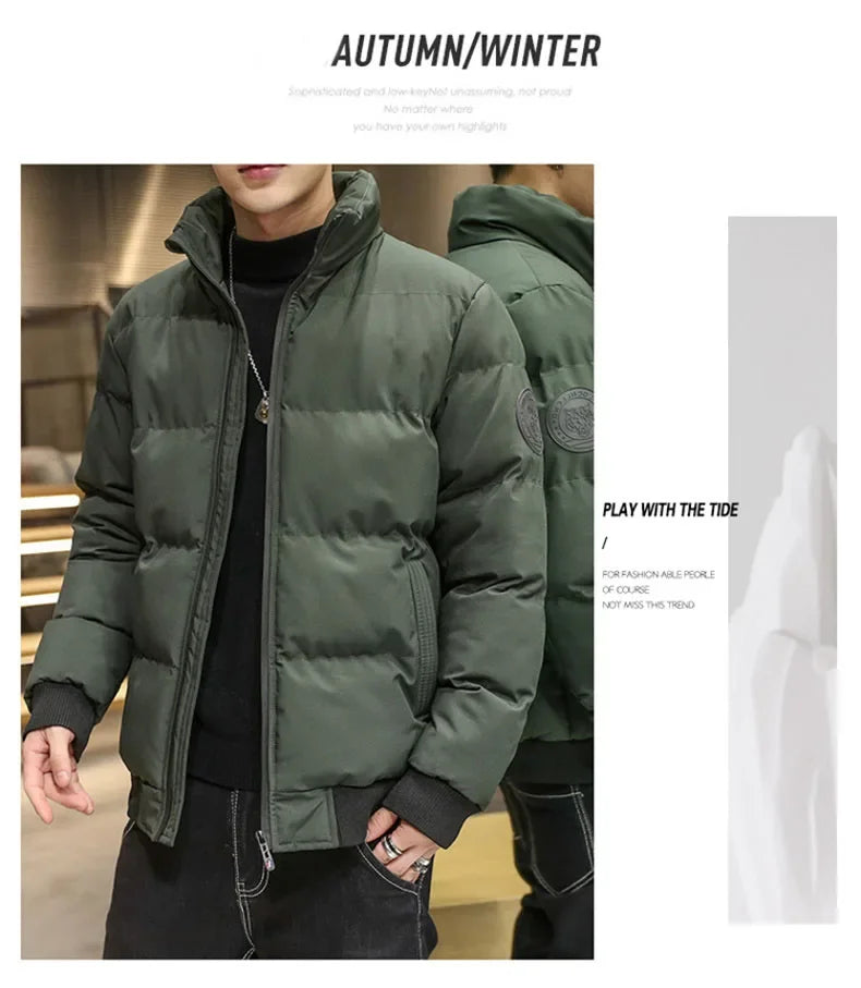 Winter Man Jackets Cotton-padded Parkas Puffer Jacket Men Warm Coats Thick Fashion Casual Outwear Streetwear Men's Clothing Top