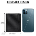 Slim Wallets for Men - Leather Money Clip Mens Wallet - RFID Blocking Front Pocket Bifold Wallet - Minimalist Credit Card Holder