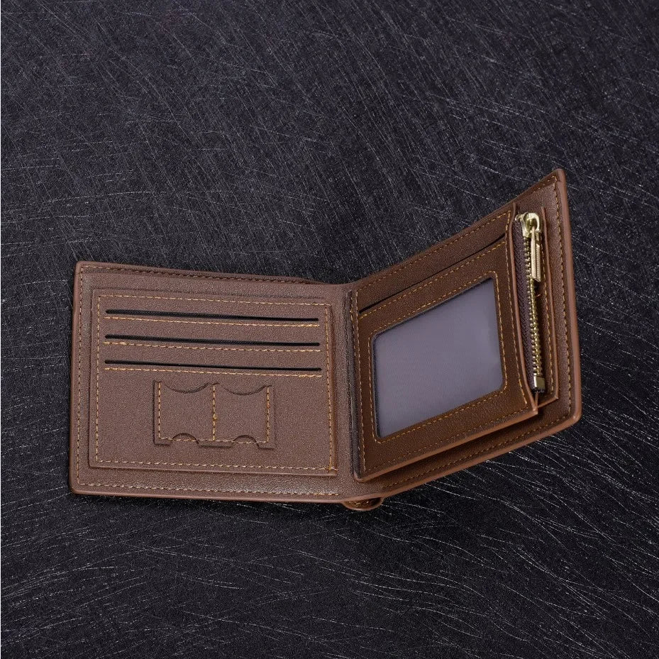 Engraved wallets for men Picture Wallet Trifold Short Ultra-thin Fashion Young Leather Wallet Money Clip Custom Photo Gift