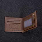 Engraved wallets for men Picture Wallet Trifold Short Ultra-thin Fashion Young Leather Wallet Money Clip Custom Photo Gift