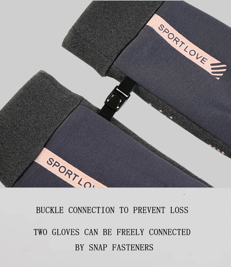 Winter Gloves for Women, Fleece-Lined, Windproof, Cold-Proof, Warm, Touchscreen-Compatible, Non-Slip, for Driving, Riding Motorcycles, Outdoor, Men's Gloves