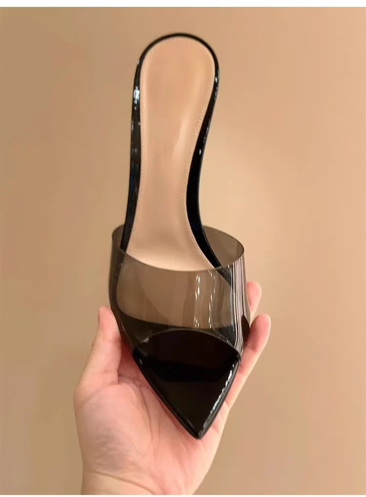 Sexy High Heels Women Slippers Designer Heeled Sandals Woman Shoes Summer 2025 Brand Home Slides Elegant Flip Flops Sandalias