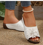 Women's Sandals Wedges Heels Sandals Summer 2025 Platform Sandalias Mujer Soft Heeled Slippers Summer Shoes Woman Footwear Women